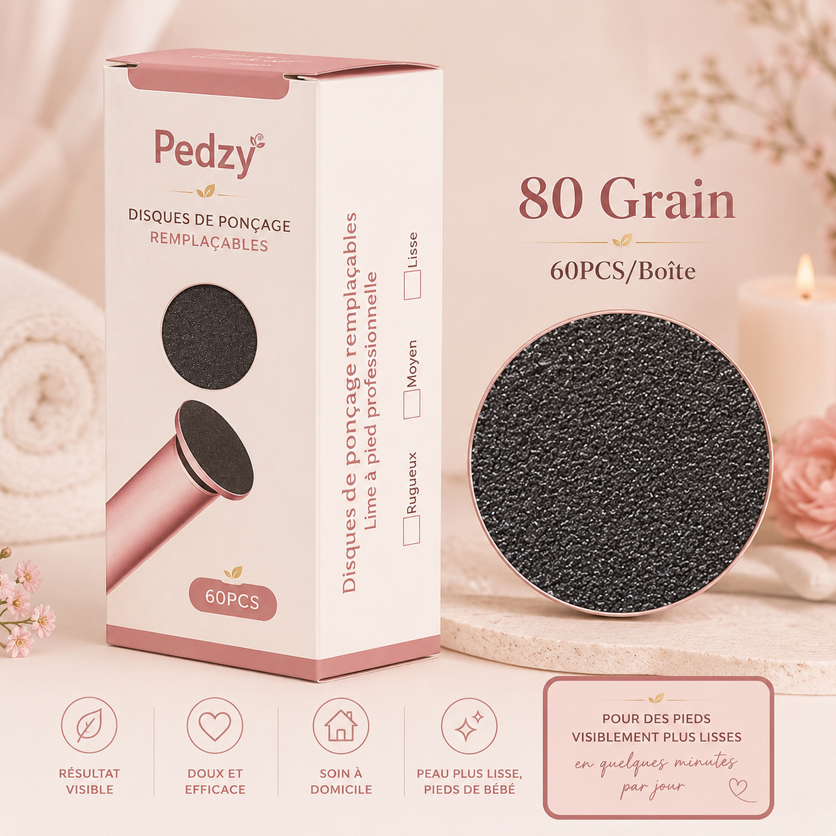 Recharge Pedzy.® | Disques abrasifs : 60 pcs